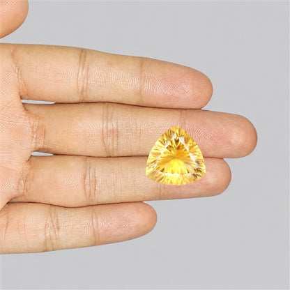 AAA Citrine Concave Cut Faceted Clear Fine Gemstone Millenium Cut