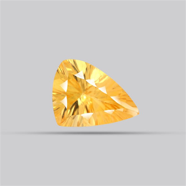 AAA Citrine Concave Cut Faceted Clear Fine Gemstone Millenium Cut