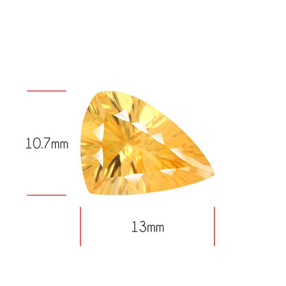 AAA Citrine Concave Cut Faceted Clear Fine Gemstone Millenium Cut