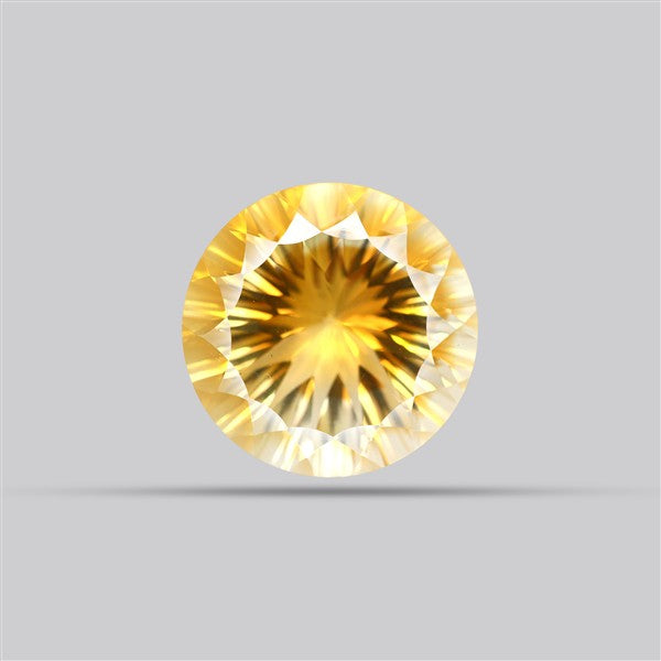 AAA Citrine Concave Cut Faceted Clear Fine Gemstone Millenium Cut