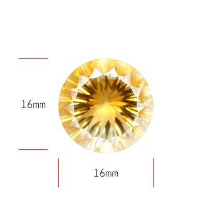 AAA Citrine Concave Cut Faceted Clear Fine Gemstone Millenium Cut