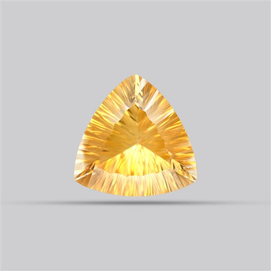 AAA Citrine Concave Cut Faceted Clear Fine Gemstone Millenium Cut
