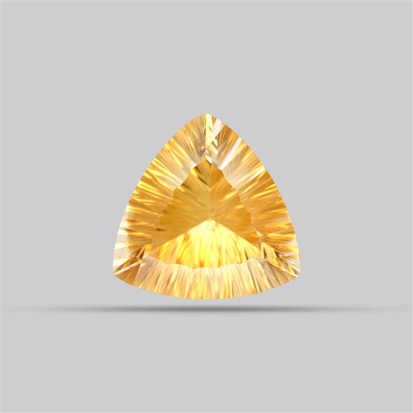 AAA Citrine Concave Cut Faceted Clear Fine Gemstone Millenium Cut