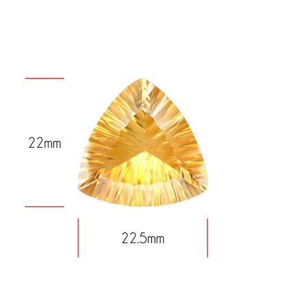 AAA Citrine Concave Cut Faceted Clear Fine Gemstone Millenium Cut
