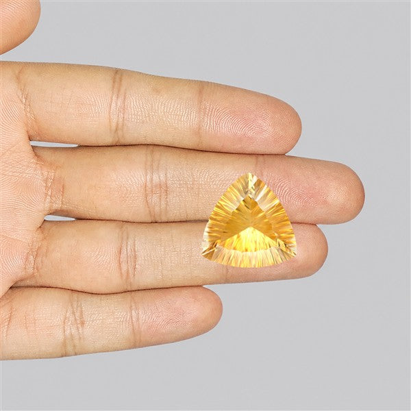 AAA Citrine Concave Cut Faceted Clear Fine Gemstone Millenium Cut