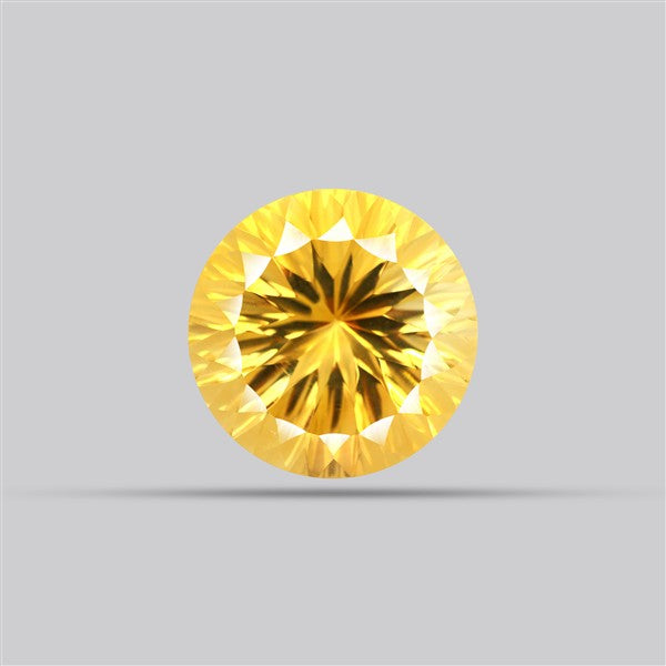 AAA Citrine Concave Cut Faceted Clear Fine Gemstone Millenium Cut
