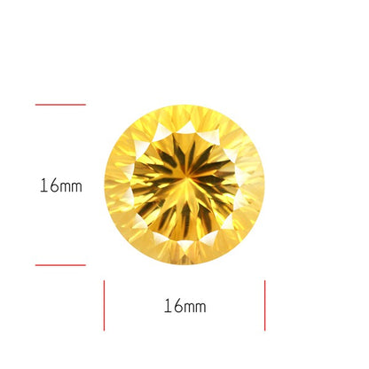 AAA Citrine Concave Cut Faceted Clear Fine Gemstone Millenium Cut