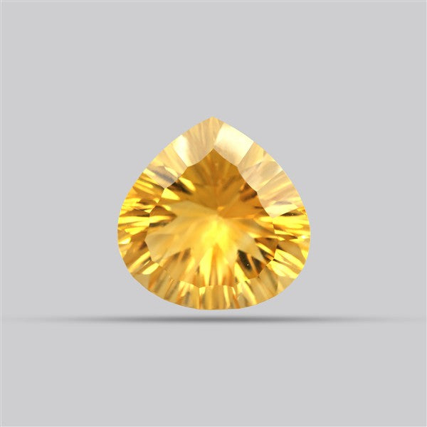 AAA Citrine Concave Cut Faceted Clear Fine Gemstone Millenium Cut