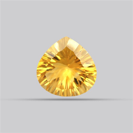 AAA Citrine Concave Cut Faceted Clear Fine Gemstone Millenium Cut