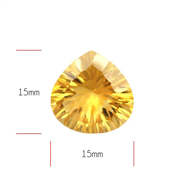 AAA Citrine Concave Cut Faceted Clear Fine Gemstone Millenium Cut