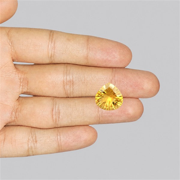 AAA Citrine Concave Cut Faceted Clear Fine Gemstone Millenium Cut