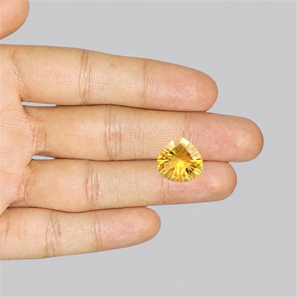 AAA Citrine Concave Cut Faceted Clear Fine Gemstone Millenium Cut