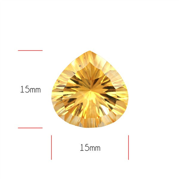 AAA Citrine Concave Cut Faceted Clear Fine Gemstone Millenium Cut