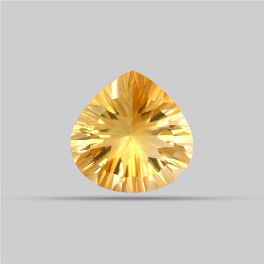 AAA Citrine Concave Cut Faceted Clear Fine Gemstone Millenium Cut