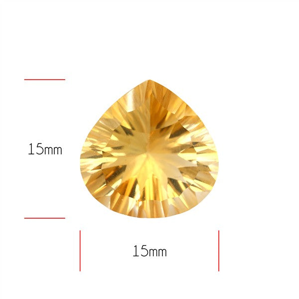 AAA Citrine Concave Cut Faceted Clear Fine Gemstone Millenium Cut