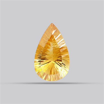AAA Large Citrine Concave Cut Faceted Clear Fine Gemstone Millenium Cut