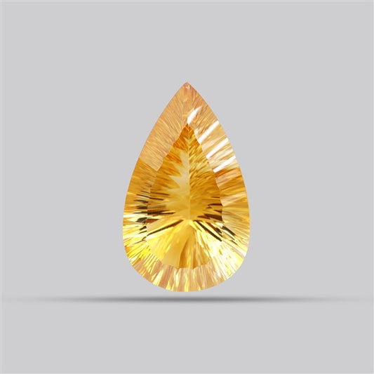 AAA Large Citrine Concave Cut Faceted Clear Fine Gemstone Millenium Cut