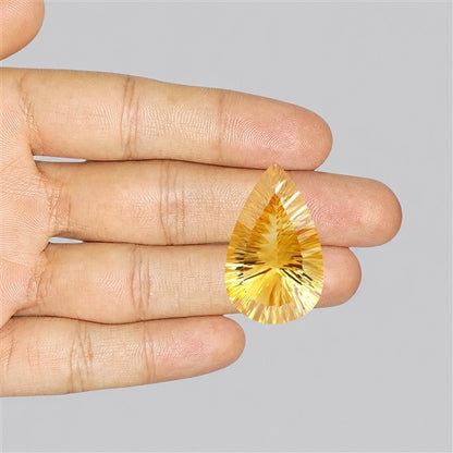 AAA Large Citrine Concave Cut Faceted Clear Fine Gemstone Millenium Cut