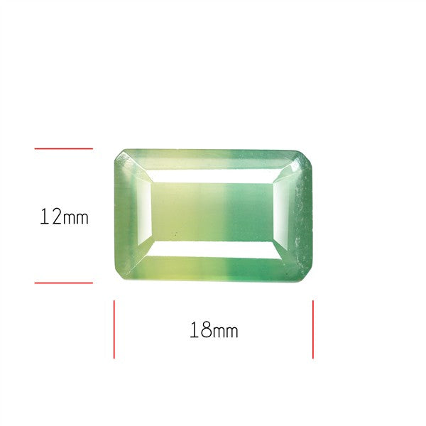 Fluorite Mint Green Faceted Bi-Color