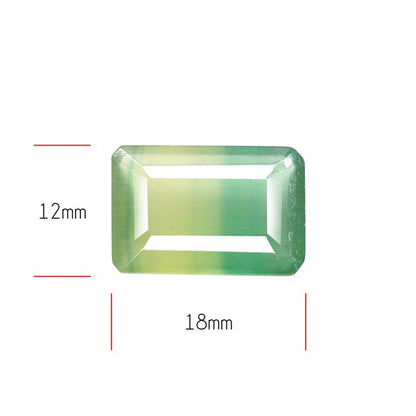 Fluorite Mint Green Faceted Bi-Color