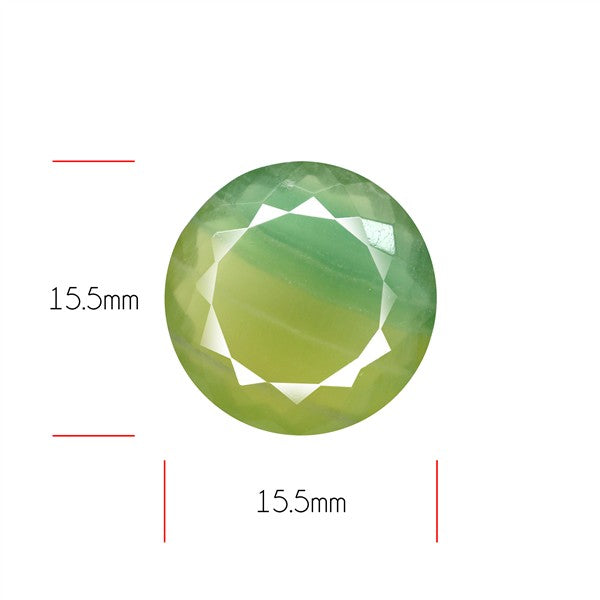 Fluorite Mint Green Faceted Bi-Color
