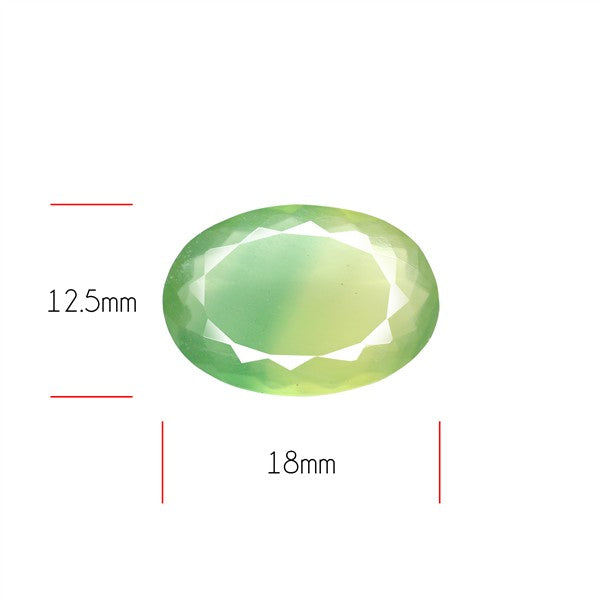 Fluorite Mint Green Faceted Bi-Color