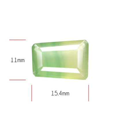 Fluorite Mint Green Faceted Bi-Color