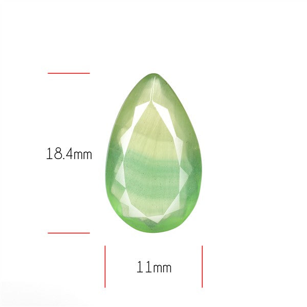 Fluorite Mint Green Faceted Bi-Color