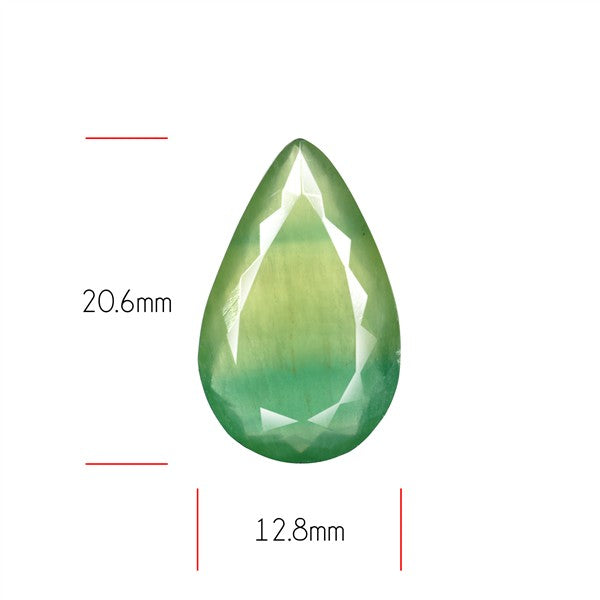 Fluorite Mint Green Faceted Bi-Color