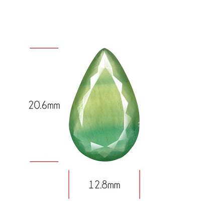 Fluorite Mint Green Faceted Bi-Color