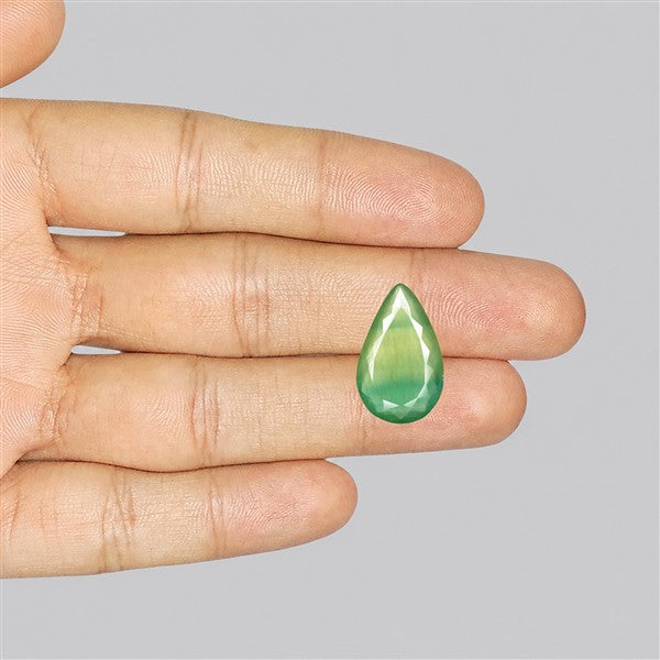 Fluorite Mint Green Faceted Bi-Color
