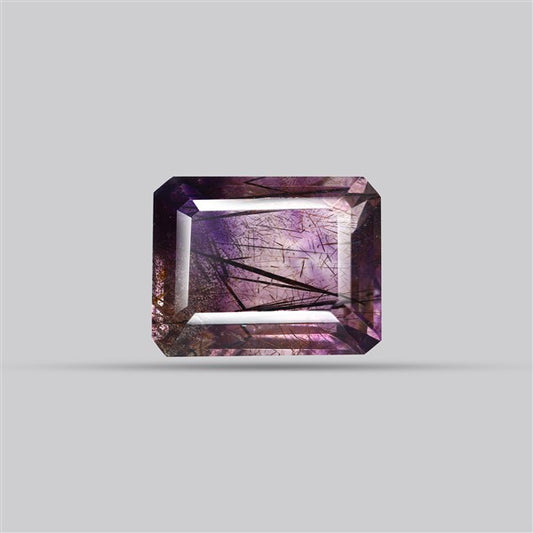Super Seven Amethyst Faceted Fine Gemstone