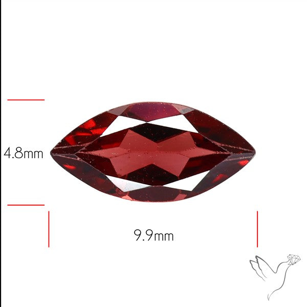 Natural Red Almandine Garnet (Pyrope) Faceted Mozambique Garnet