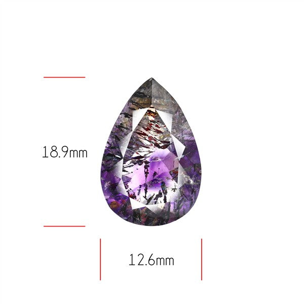 Super Seven Amethyst Faceted Fine Gemstone