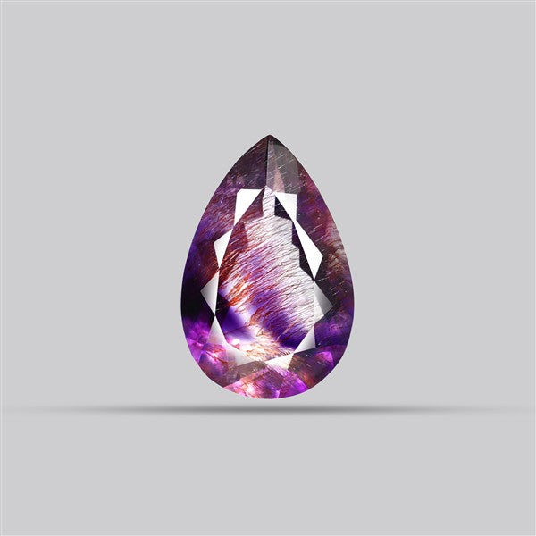 Super Seven Amethyst Faceted Fine Gemstone