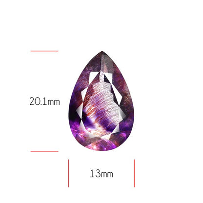 Super Seven Amethyst Faceted Fine Gemstone