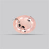 Diopside in Rose Quartz Faceted Fine Gemstone