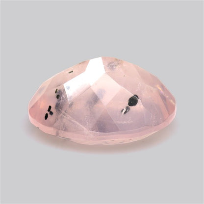 Diopside in Rose Quartz Faceted Fine Gemstone