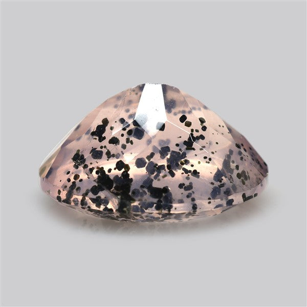 Diopside in Rose Quartz Faceted Fine Gemstone