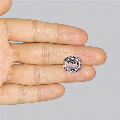 Diopside in Rose Quartz Faceted Fine Gemstone