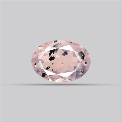 Diopside in Rose Quartz Faceted Fine Gemstone