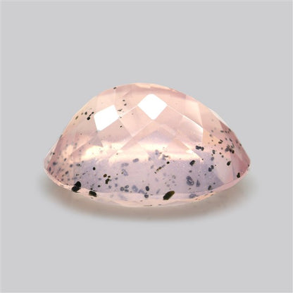 Diopside in Rose Quartz Faceted Fine Gemstone