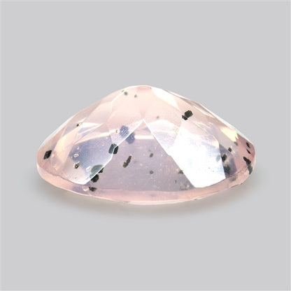 Diopside in Rose Quartz Faceted Fine Gemstone