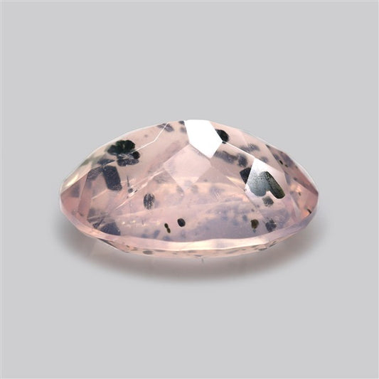 Diopside in Rose Quartz Faceted Fine Gemstone