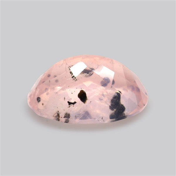 Diopside in Rose Quartz Faceted Fine Gemstone