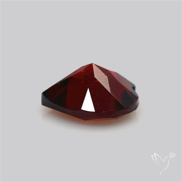 Natural Red Almandine Garnet (Pyrope) Faceted Mozambique Garnet Heart