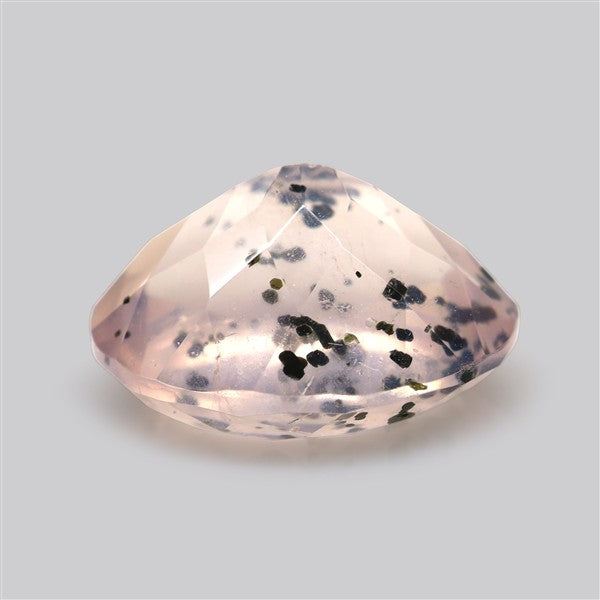 Diopside in Rose Quartz Faceted Fine Gemstone