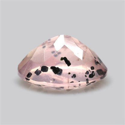 Diopside in Rose Quartz Faceted Fine Gemstone