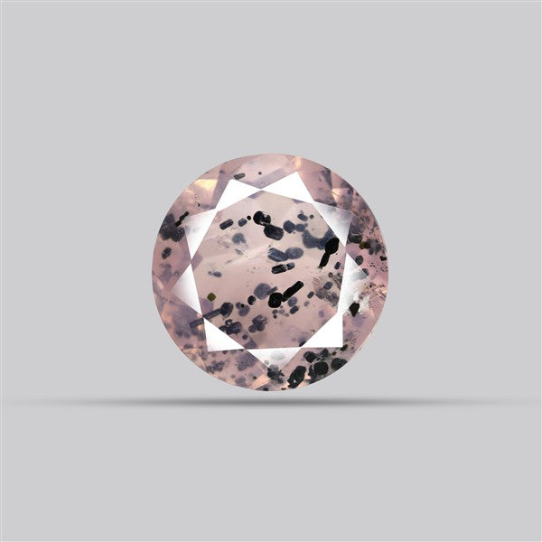 Diopside in Rose Quartz Faceted Fine Gemstone