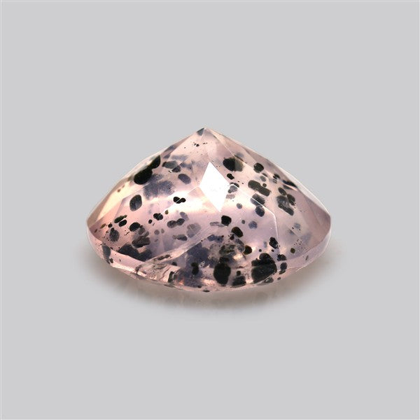 Diopside in Rose Quartz Faceted Fine Gemstone
